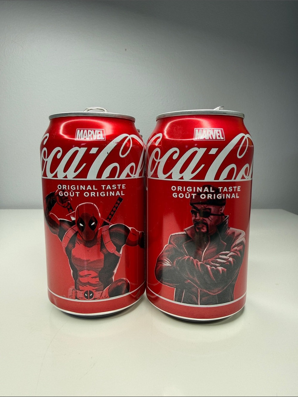13 Coke Coca-Cola Marvel Nicky Fury & Deadpool Collector's Empty Cans